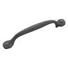 Refined Rustic Pull 128mm Center to Center Black Iron Hickory Hardware P2998-BI