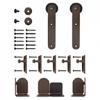 Macau Face Mount Round Track Carrier Hardware Kit Oil Rubbed Bronze Knape and Vogt RT-STBZ-06