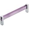 Prism Pull 160mm Center to Center Transparent Purple with Polished Chrome R. Christensen 1136-7000-P