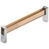 Prism Pull 160mm Center to Center Transparent Brown with Polished Chrome R. Christensen 1137-7000-P