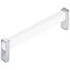 Prism Pull 160mm Center to Center White with Polished Chrome R. Christensen 1192-7000-P