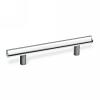 4537 Series Pull 192mm Center to Center Brushed Stainless/Clear Glass Schwinn Hardware 59404