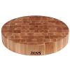 John Boos CCB18-R 18in dia. Cutting Board, Chopping Block Collection, Maple, Non-Reversible, 18in Dia. x 4in Thick