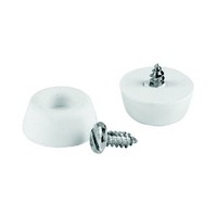 Shepherd 9131, Round Plastic Bumpers, Screw-On, 7/8 dia. x 3/8 Height, Off White, 4-Pack