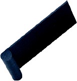 DP42 Edge Pull 1-1/2" Long Satin Black No Holes Engineered Products (EPCO) DP42-BL