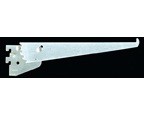 Reeve 43-10, 10in 43 Series Single Slotted Shelf Bracket, with Adjustable Downslant, without Flange, Zinc