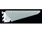 Reeve 83-L-10, 10in 83 Series Single Slotted Left Shelf Bracket, Adjustable Downslant with Flange, Zinc
