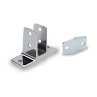 Jacknob 15330, Toilet Partition Zamak Alcove Bracket Kit, Two Ears, Designed for 1in Thick Panels, Chrome