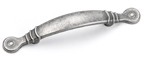 Laurey 24006 Footed Handle, Centers 3in, Antique Pewter, Windsor Series