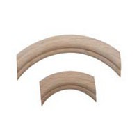 Rounded Style Small Corner Arch 7/8" Radius Unfinished Beech Waddell 3101