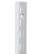 82 Series 16-1/2" Double Slotted Shelf Standard White Knape and Vogt 82BP WH 16.5