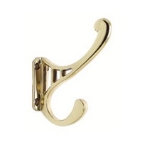 Prelude Coat Hook 4" Long Polished Brass Berenson 8010-03-P