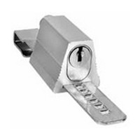 CompX C8140-101-26D, Showcase Door Lock for Glass Doors up to .22in Thick, No Bore, Keyed #101, Satin Chrome