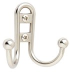 Decorative Hooks Double Prong Hook Silver Amerock H55457S