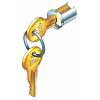 Lock Plug with Key 149TA Master Keyed Bright Nickel CompX Timberline LP-100-149TA