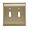 Candler Double Toggle Wall Plate 4-15/16" Wide Golden Champagne Amerock BP36501BBZ