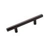 Bar Pull Pull 3" Center to Center Brushed Black Nickel Hickory Hardware HH075593-BBLN