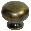 Simple Large Knob 2" Diameter Antique Brass Handcrafted Hardware HKN1026