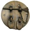 Round Latch with Chain and Oval Grips 4-1/2