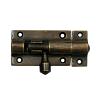 Small Cylinder Surface Bolt 2-7/8" x 1-5/16" Antique Brass Handcrafted Hardware HSB4010