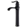 Dartford Single Handle Vessel Bathroom Faucet and Pop-Up Drain Matte Black Karran KBF432MB