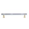 Mod Appliance Pull 12" Center to Center Polished Chrome/Satin Brass Hapny Home M1028-CSB
