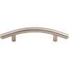 Nouveau Curved Bar Pull 3-3/4" Center to Center Brushed Satin Nickel Top Knobs M534