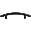 Nouveau Curved Bar Pull 3-3/4" Center to Center Flat Black Top Knobs M535