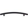 Nouveau Curved Bar Pull 6-5/16" Center to Center Flat Black Top Knobs M539