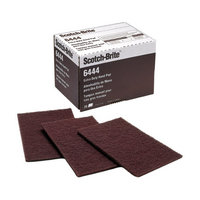 3M 48011165530, Abrasive Hand Pads, Non-Woven, Brown, 6 x 9in