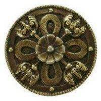 Notting Hill NHK-103-AB, Celtic Shield Knob in Antique Brass, Jewel