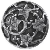 Notting Hill NHK-105-AP, Ivy With Berries Knob in Antique Pewter, Leaves