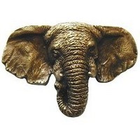 Notting Hill NHK-153-AB, Goliath (Elephant) Knob in Antique Brass, All Creatures