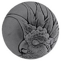 Notting Hill NHK-324-BP-R, Cockatoo Knob in Brilliant Pewter (Small - Right Side), Tropical