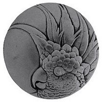 Notting Hill NHK-327-BP-R, Cockatoo Knob in Brilliant Pewter (Large - Right Side), Tropical
