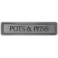 Notting Hill NHP-304-AP, Pots & Pans (Horizontal) Pull in Antique Pewter, Fun in the Kitchen