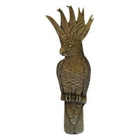Notting Hill NHP-325-AB-R, Cockatoo Pull in Antique Brass (Vertical - Right Side), Tropical