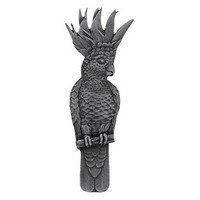 Notting Hill NHP-325-AP-L, Cockatoo Pull in Antique Pewter (Vertical - Left Side), Tropical