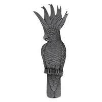 Notting Hill NHP-325-AP-R, Cockatoo Pull in Antique Pewter (Vertical - Right Side), Tropical