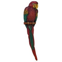 Notting Hill NHP-329-BHT-L, Macaw Pull in Hand-Tinted Antique Brass (Left Side), Tropical
