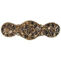 Notting Hill NHP-602-AB, Florid Leaves Pull in Antique Brass, Floral