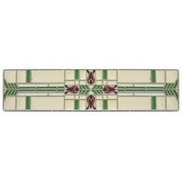 Notting Hill NHP-617-AP-A, Prairie Tulips Pull in Antique Pewter/Spring Green, Arts & Crafts