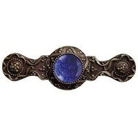 Notting Hill NHP-624-AB-BS, Victorian Jewel Pull in Antique Brass/Blue Sodalite, Jewel