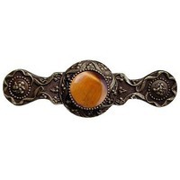 Notting Hill NHP-624-AB-TE, Victorian Jewel Pull in Antique Brass/Tiger Eye, Jewel