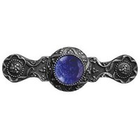 Notting Hill NHP-624-AP-BS, Victorian Jewel Pull in Antique Pewter/Blue Sodalite, Jewel