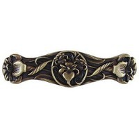 Notting Hill NHP-628-AB, River Irises Pull in Antique Brass, Floral