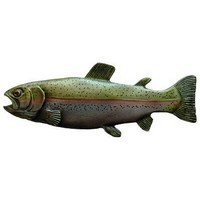 Notting Hill NHP-648-PHT-L, Rainbow Trout Pull in Hand-Tinted Antique Pewter (Left), Great Outdoors
