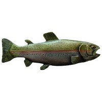Notting Hill NHP-648-PHT-R, Rainbow Trout Pull in Hand-Tinted Antique Pewter (Right), Great Outdoors