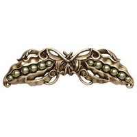 Notting Hill NHP-650-AB, Pearly Peapod Pull in Antique Brass, Kitchen Garden