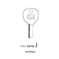 CompX D8784, Key, Disc Tumbler Locks, 5 Disc Tumbler Master Key Blank